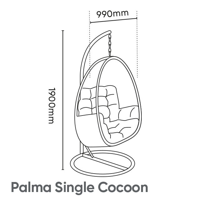 Palma Single Cocoon Dimensions