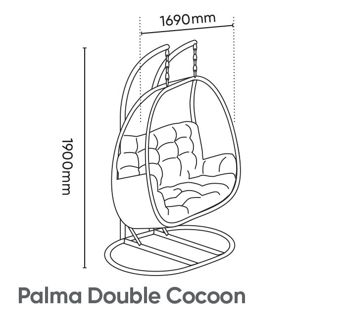 Palma Double Cocoon Dimensions