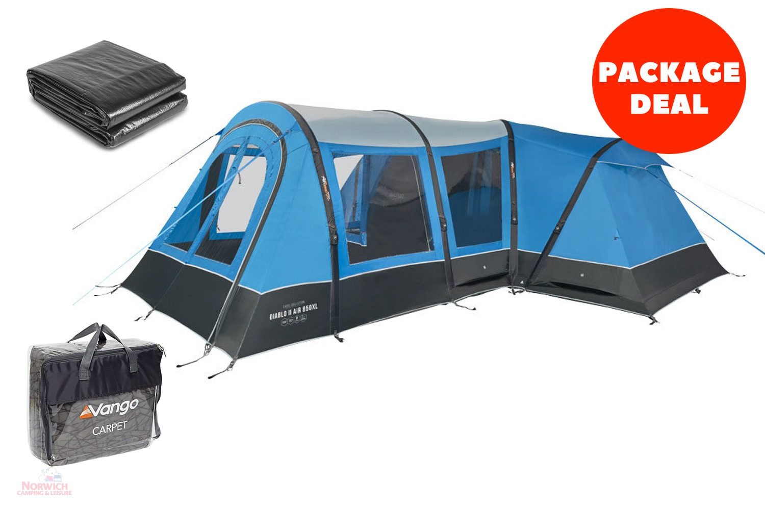 Vango Diablo 850Xl Air Tent Package Deal