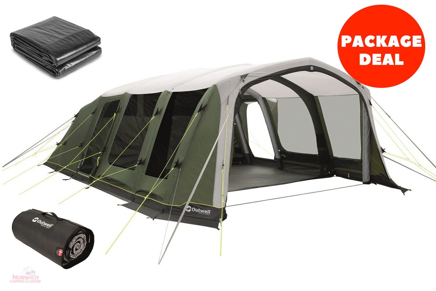 Outwell Sundale 7Pa Air Tent Package Deal