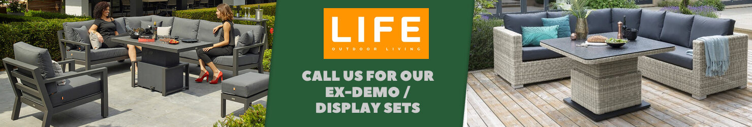 Life Outdoor Living Ex Demo Banner