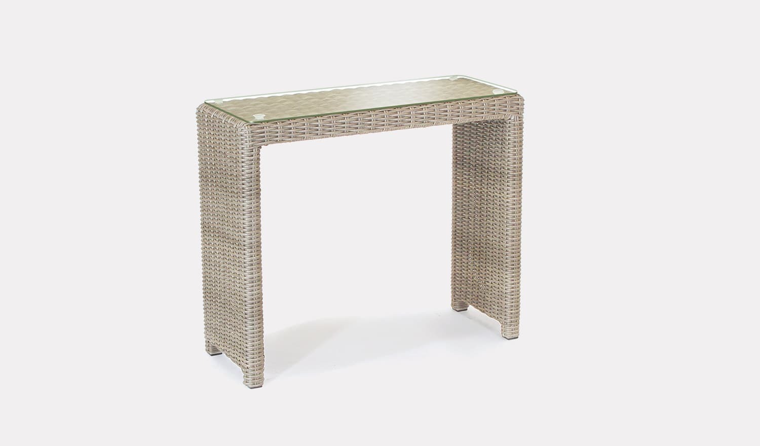 Palma Side Table Glass Top Oyster