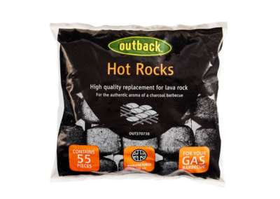 Studio image of a bag of Outback Hot Rocks (55 Pieces per Pack)