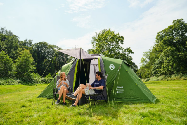 Couple with blackout tent