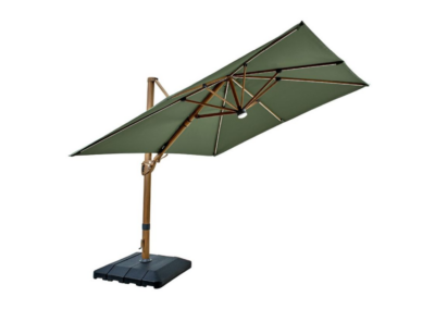 Hartman Seychelles 3m Square Cantilever Parasol with Bluetooth Speaker - Juniper