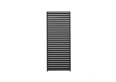 Nova Titan Aluminium Side Wall with Fixed Louvres - Graphite Grey
