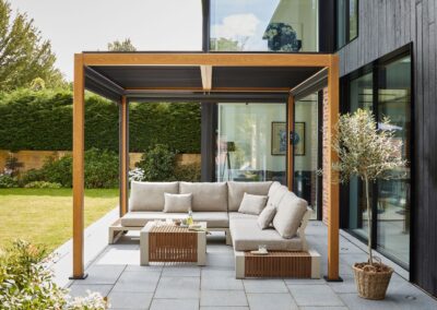 Royce Cube Wood Look 4m x 3m Pergola