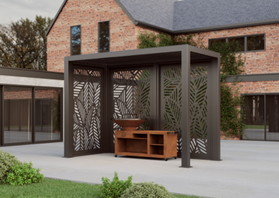 Apollo Lux 2.5 x 1.5m BBQ Pergola - Grey