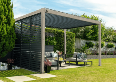 Nova Titan Aluminium Pergola - Wood Look Effect