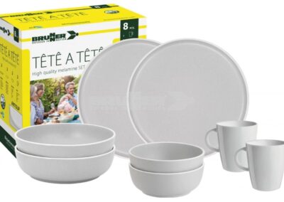 Brunner Tête-à-Tête Dolomit 8-Piece Stone Touch Set - White