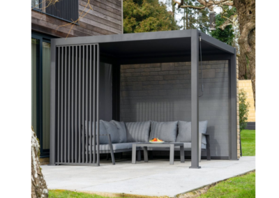 Nova Titan Aluminium Vertical Louvres Side Panel - Graphite Grey