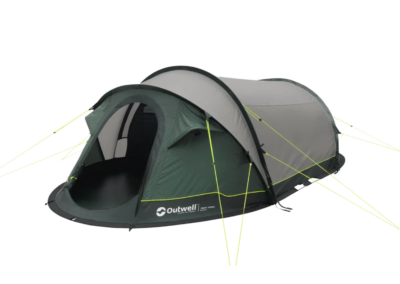 Studio Imagee of Outwell Nexion 3 Forest Tent front side view, door open