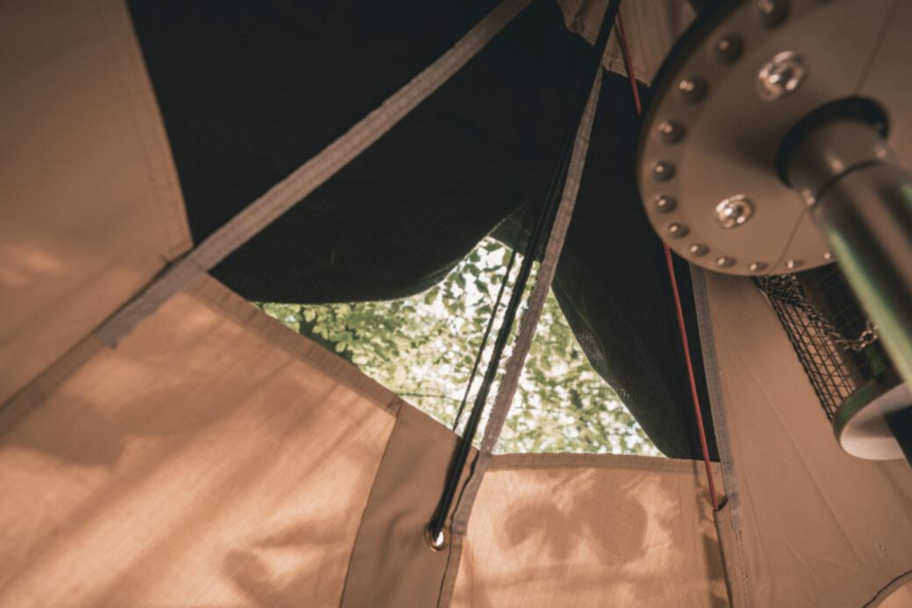 Lifestyle image of Robens Klondike Tent Inner roof open