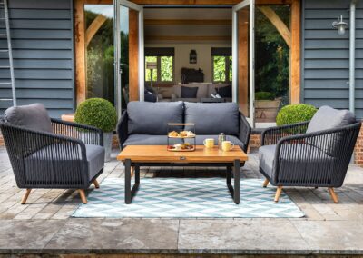 Hartman Eden 2 Seat Lounge Set - Black Noir & Carbon