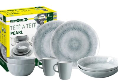 Brunner Tête-à-Tête Dolomit Stone Touch 8-Piece - Pearl