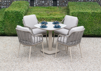 Lifestyle Image of 4 Seasons Outdoor Puglia Bistro 4-Seat Set