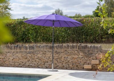 Bramblecrest Shanghai 2.7m Aluminium Parasol Violet