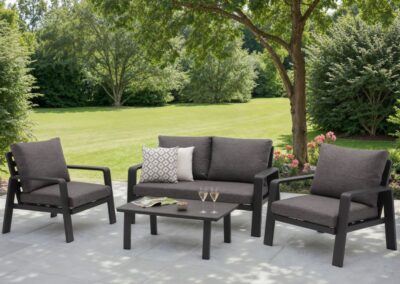 Bramblecrest Prague 2 Seat Sofa Set in Anthracite