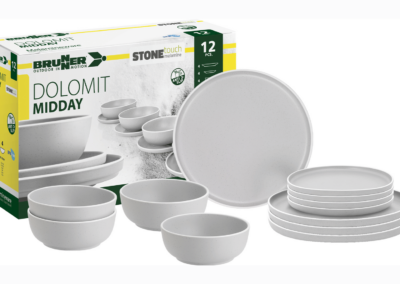 Brunner Midday Dolomit White Melamineware Set