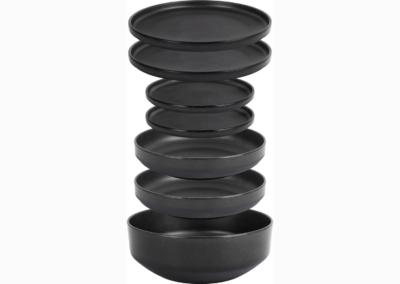 Brunner Odette Double Black 6-in-1 Melamineware Set