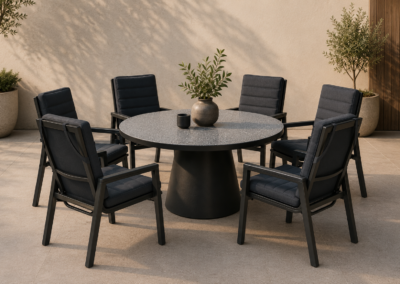 LIFE Algarve 150cm Table and 6 Milano Chairs