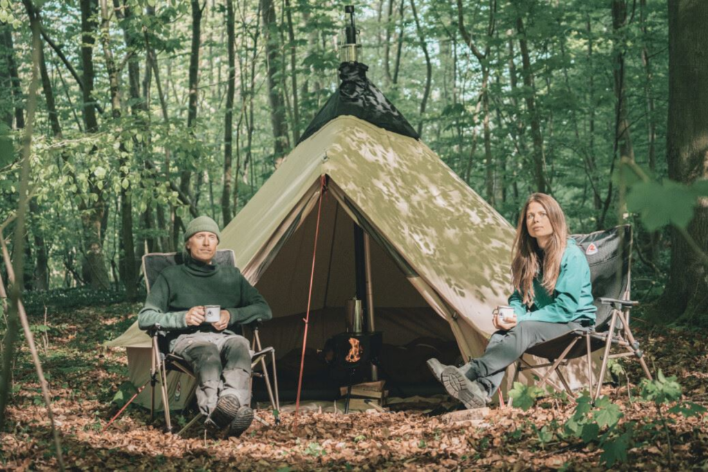 Lifestyle Image of Robens Klondike S Tent in a forest