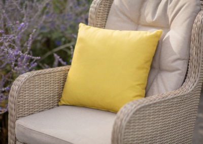 Bramblecrest Yellow Square Scatter Cushion
