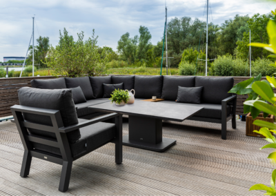 Life Timber Corner Set Including Extension & Luka Hi/low Table