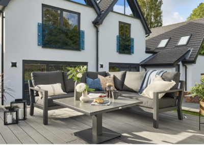 Life Timber Mini Corner Set with Zeb 90x90 Adjustable Table