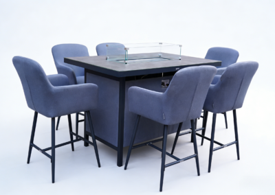 Norfolk Outdoor Living Ashill 6 Seater Bar set with firepit table - 70450