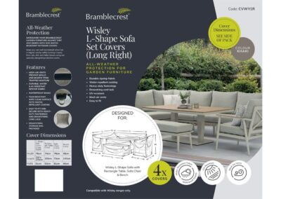 Wisley L-Shape Sofa Set Covers (Long Right)