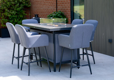 Norfolk Outdoor Living Ashill 6 Seater Bar Set With Firepit hero image