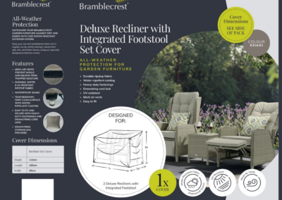 Bramblecrest Deluxe Recliner with Integrated Footstool Set Cover