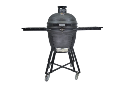 Norfolk Outdoor Living (NOL) Core Kamado Grill studio image - Front view, sides up, lid closed