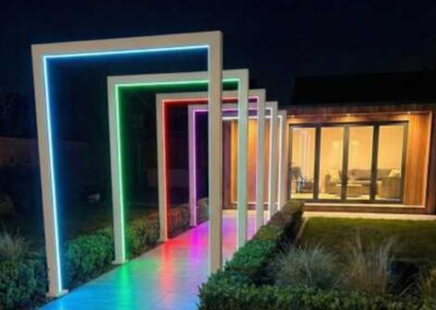 Titan LED Aluminium Metal PergolArch Pathway Arch