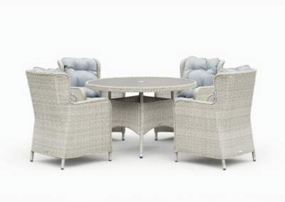 NOL Wickhampton 4 Seat Rattan Round Dining Set