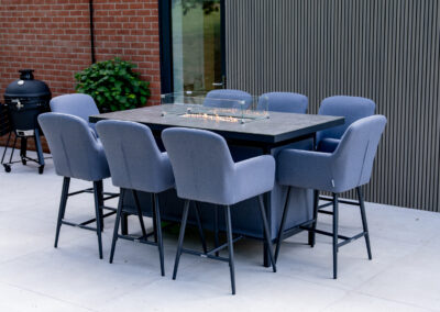 Norfolk Outdoor Living Ashill 8 Seater Bar Set With Firepit