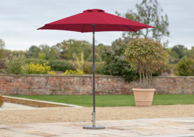Bramblecrest Santorini 2.5m Aluminium Tilt Parasol - Red
