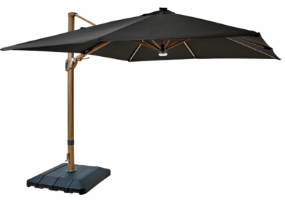 Hartman Seychelles 3m Square Cantilever Parasol with Bluetooth Speaker - Silhouette