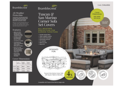Bramblecrest Tuscan & San Marino Corner Sofa Set Cover