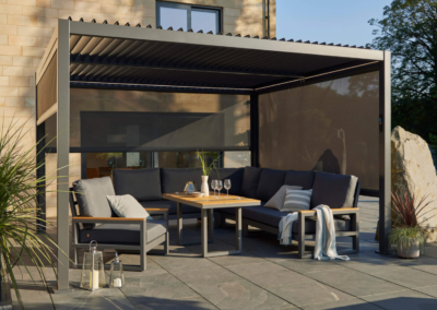Royce Cube 4m x 3m Pergola with Solar LED Lights