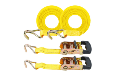 2 x 32mm/5m Ratchet Tie Downs with Rubber Handles