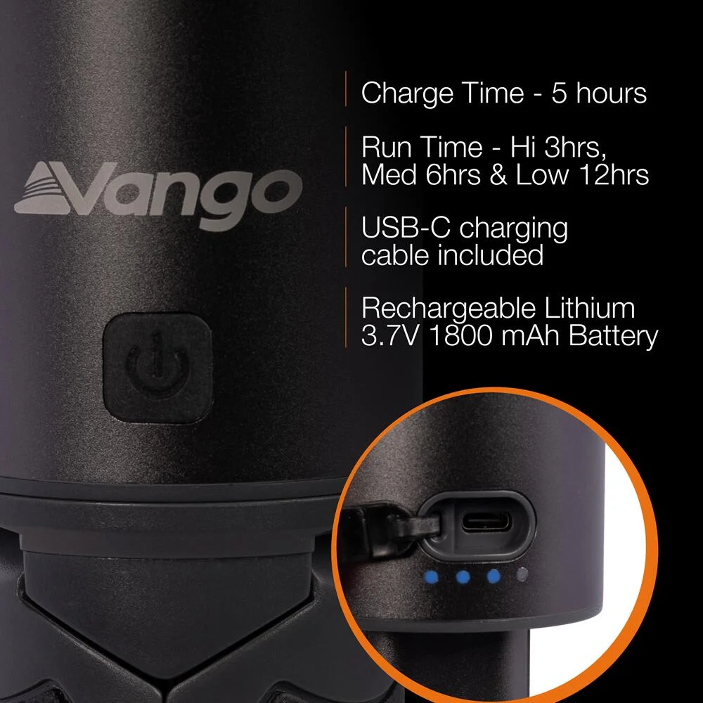 Vango Comet Light Infographic - charging